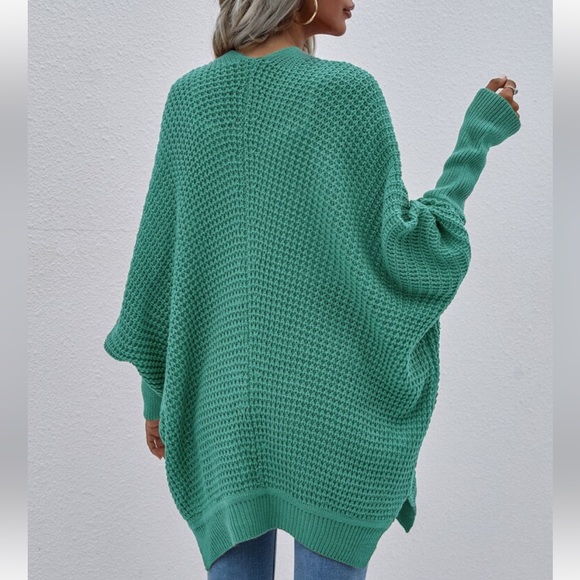 Cozy Batwing Sleeve Open Front Knit Sweater Cardigan - Picture 3 of 13